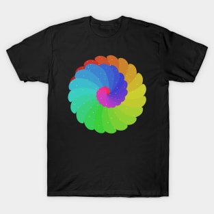 Rainbow Spiral Flower T-Shirt